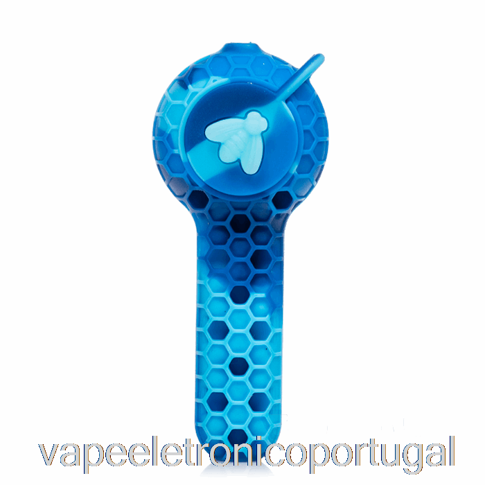 Vape Eletronico Stratus 2 Em 1 Colher De Silicone Mármore Azul (azul Bebê/azul)